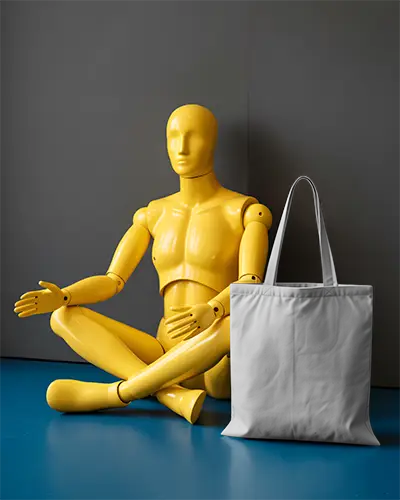 Stylish Minimalist Canvas Tote Bag Mockup For Branding And Promotional Material Showcase