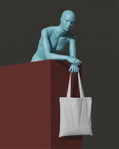 Eco Friendly Cotton Tote Bag Mockup For Sustainable Fashion Brand Marketing Promotion Usage