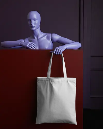 Minimalistic Fashion Tote Bag Mockup For Branding And Merchandise Design Presentation