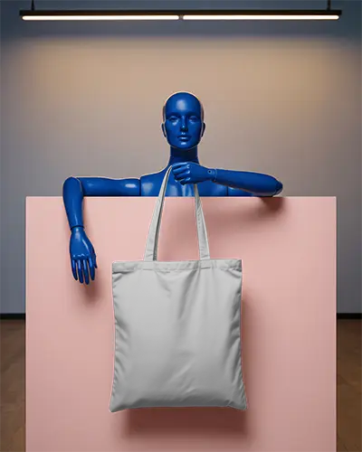 Eco Friendly Cotton Tote Bag Mockup For Custom Design And Fashion Industries