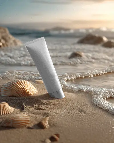 skincare-product-tube-mockup-posed-in-natural-beach-setting-with-smooth-sand
