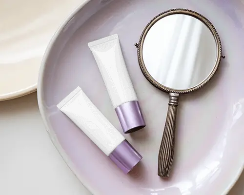 Cosmetic Packaging Tube Mockup Sleek Modern Design For Beauty Product Presentation