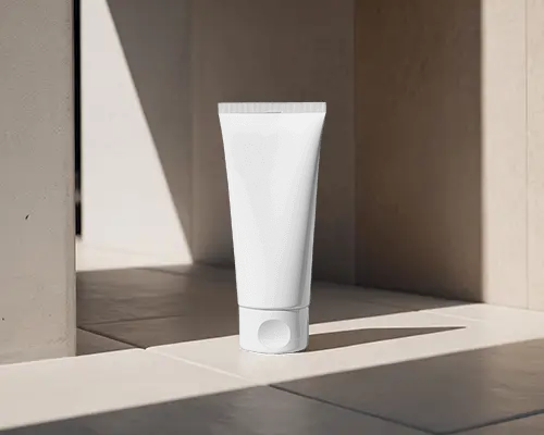 Standing Tube Mockup For Skin Care And Beauty Product Label Design Presentation