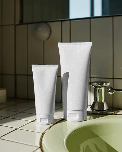 Modern Minimalist Tube Mockup For Lotion Cream Or Gel Packaging Presentation