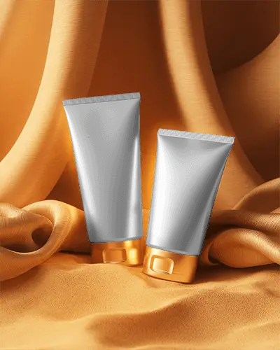 Skincare Cream Tube Mockup Template Blank Label Cosmetic Packaging