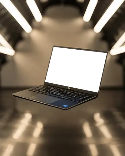 high-quality-floating-dell-laptop-mockup-in-studio-setup-ideal-for-responsive-website-showcase