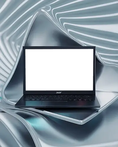 acer-gaming-laptop-mockup-against-futuristic-metallic-wave-background-in-studio-lighting