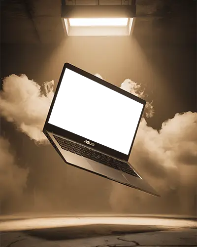 asus-laptop-mockup-floating-in-dramatic-smoke-filled-room-with-spotlight-above