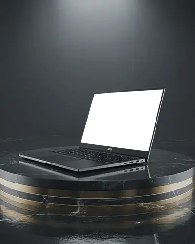 sleek-modern-dell-laptop-mockup-for-digital-projects-on-elegant-round-podium-background