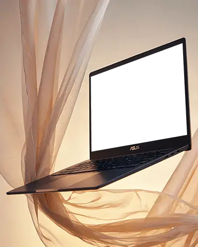 ultra-slim-portable-laptop-mockup-with-black-screen-floating-in-light-ring