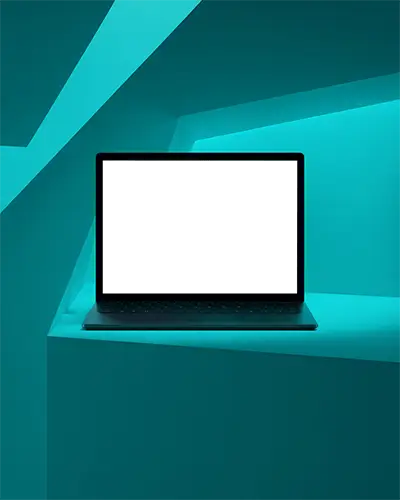 Professional Laptop Mockup Template Used For Technology Showcase And App Display