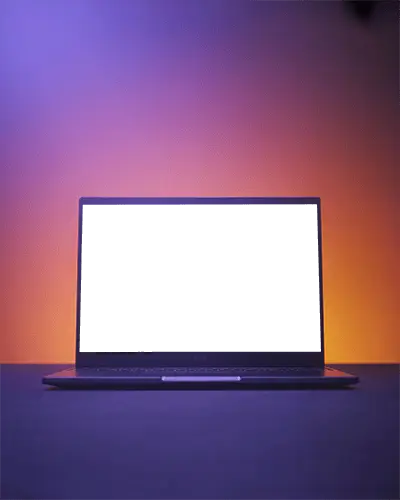 Modern Laptop Mockup With Black Screen For Digital Display And Technology Presentations