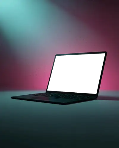 Sleek Portable Laptop Mockup With Empty Display For Responsive Web Design Showcase