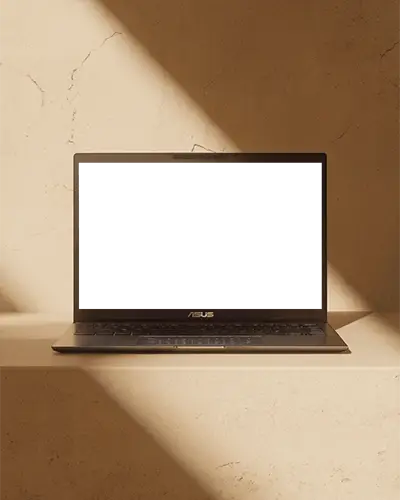 Sleek Asus Laptop Mockup With Blank Screen For Responsive Web Design And Digital Presentation Use