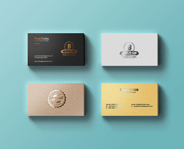 color scheme for business card mockup