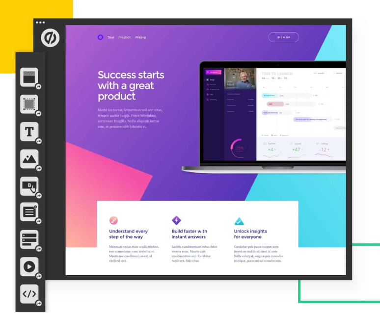 landing page should be simplicity and clarity