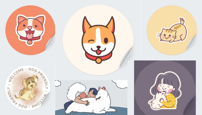 pet photos sticker designs ideas