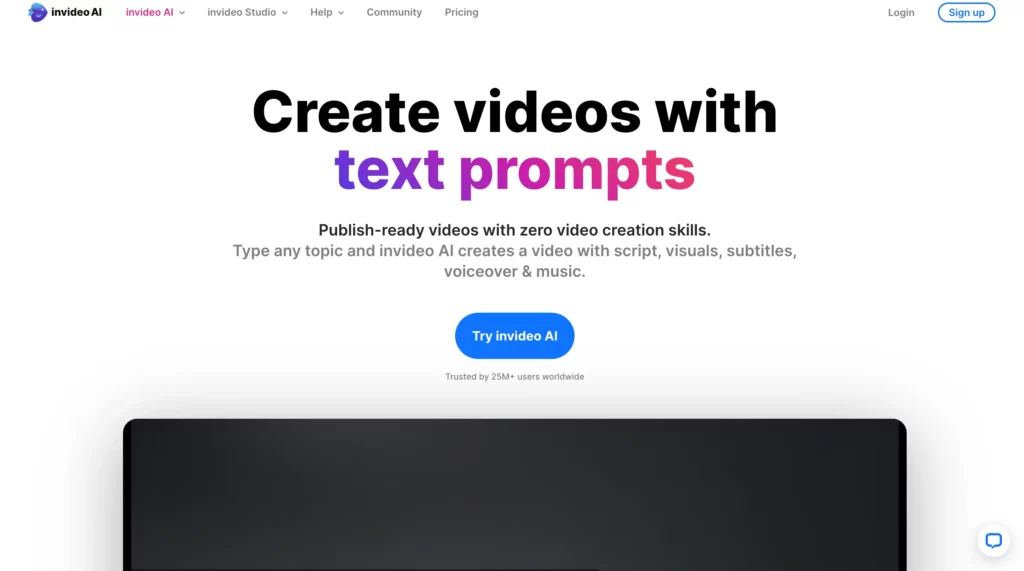 invideo - renderforest alternative