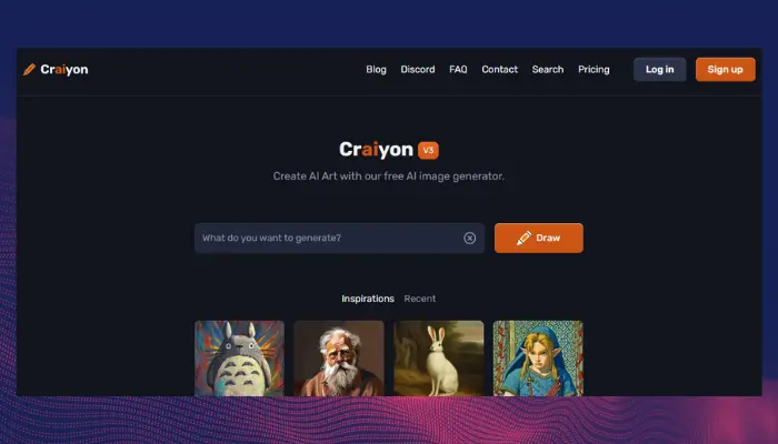 craiyon - alternative to stable diffusion
