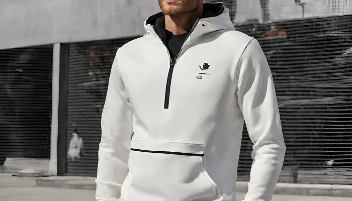 half-zip hoodie for men