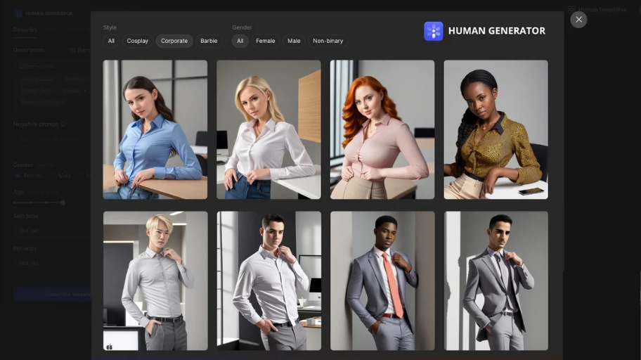 Human Generator - AI Professional Headshot Generator