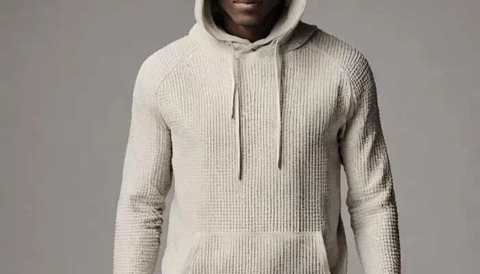 waffle knit hoodie