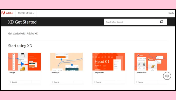 adobe xd - website mockup tool
