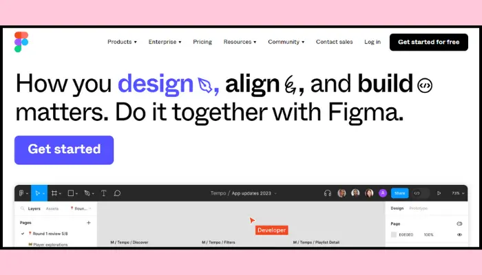 figma - website mockup tool