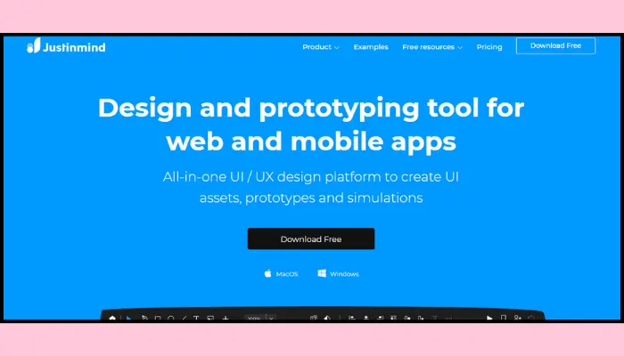 justinmind - website mockup tool