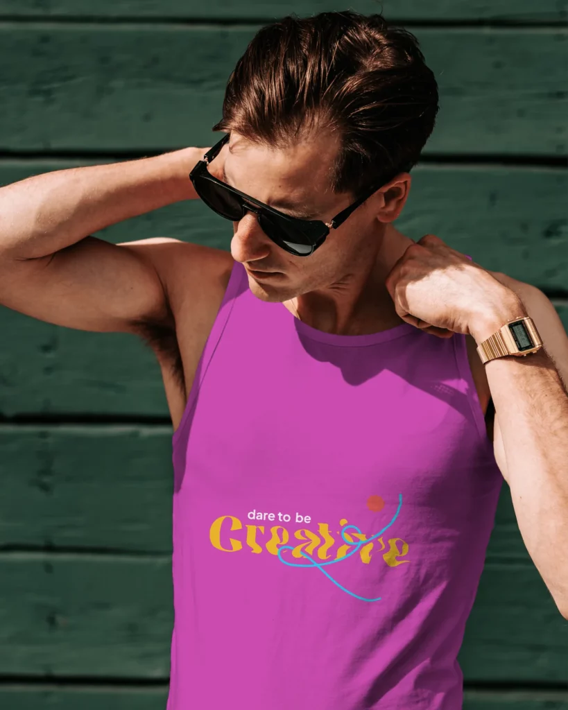 man free tank top mockup