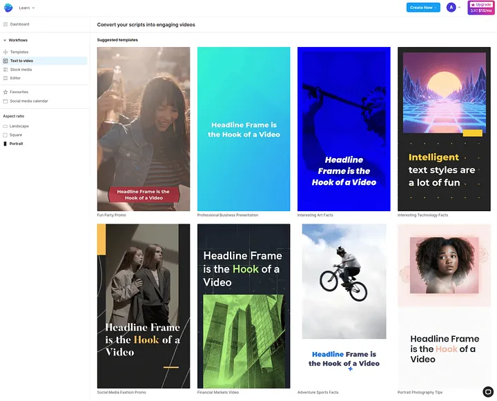 text-to-video in invideo d-id alternative
