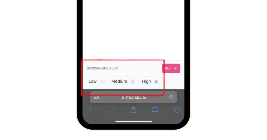 customize in different setting - how to blur background on iphone