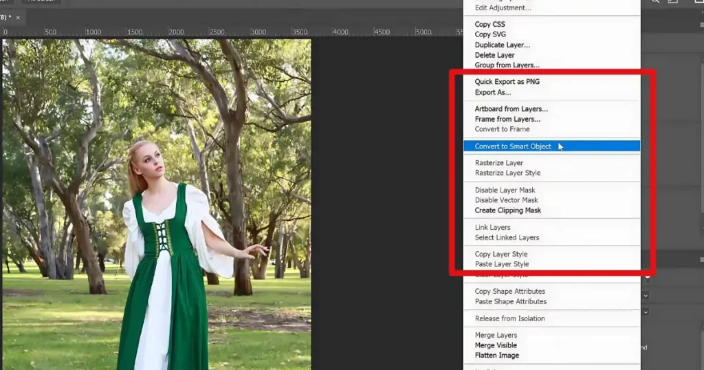 turn it to smart object in photoshop