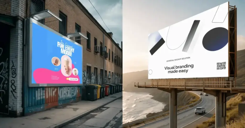 billboard mockups of mockey ai