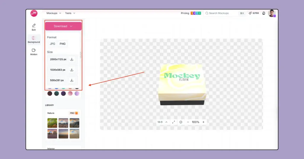 download 3d box mockup as png