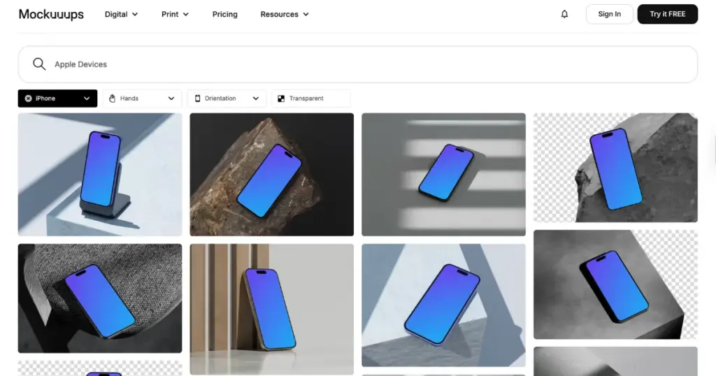 mockuuups studio's iphone mockups