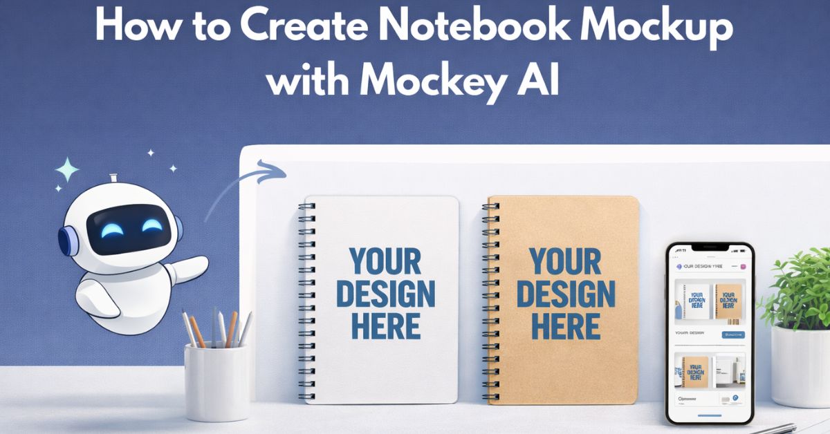 How to Create Notebook Mockup With Mockey AI for Free