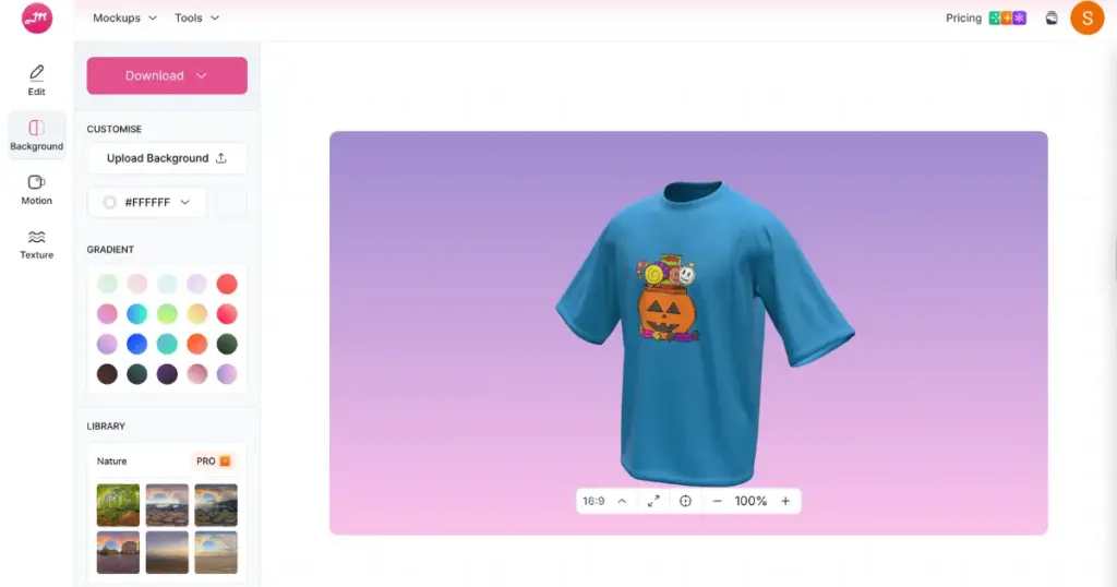 customize with background