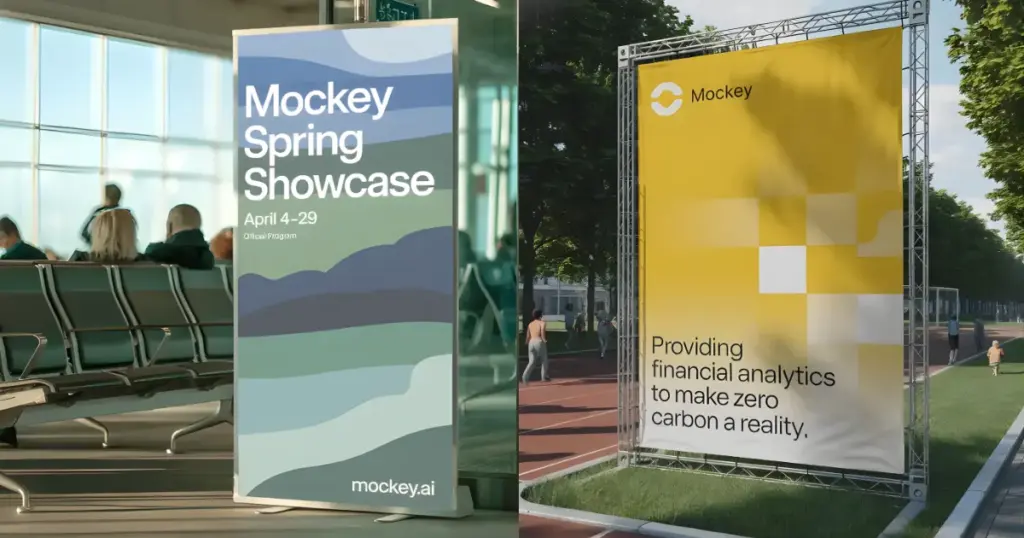 make a banner mockup with mockey ai