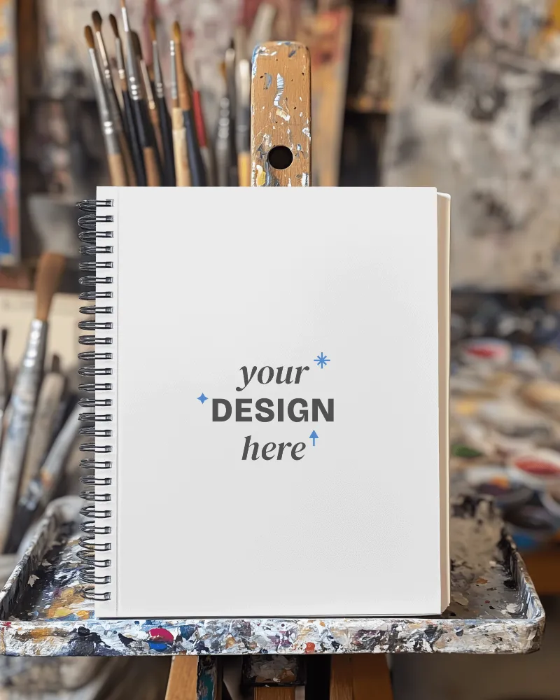 artistic notebook mockup