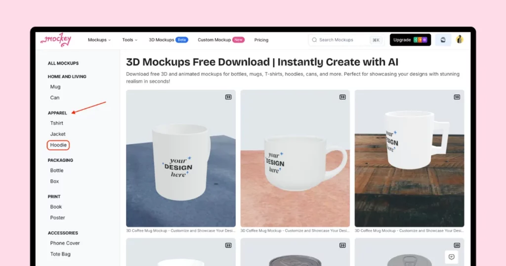 click hoodie on how to make a 3d hoodie mockup