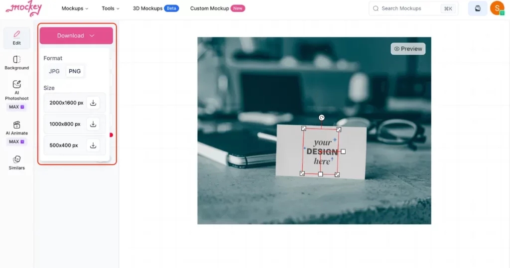 download your branding mockup in png file