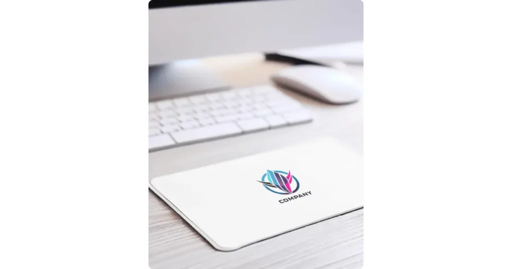 gaming pad template for branding mockup