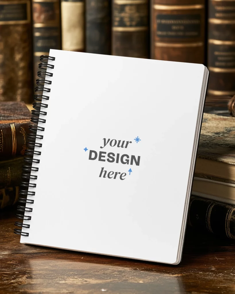 vintage notebook mockup