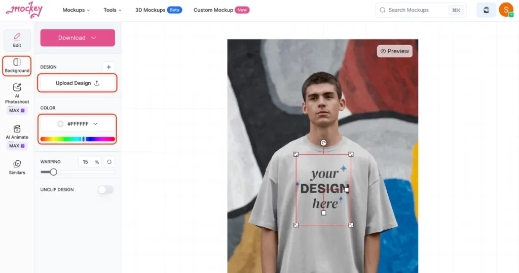 customize with different tools in mockey ai