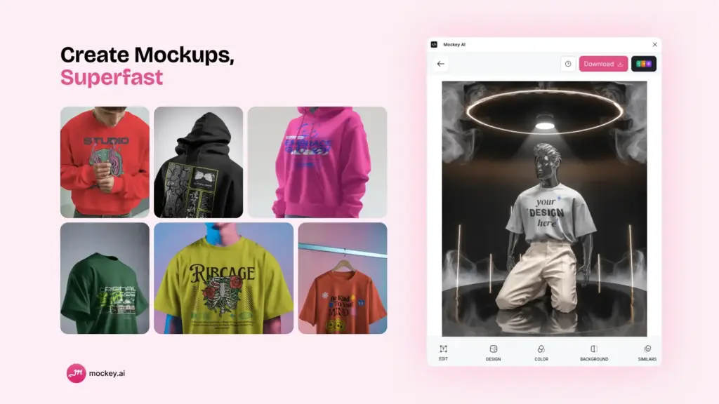 create clothing mockups in mockey ai