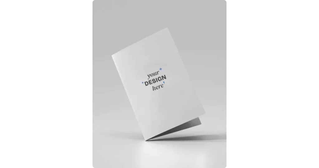 slightly tilted closed a4 brochure