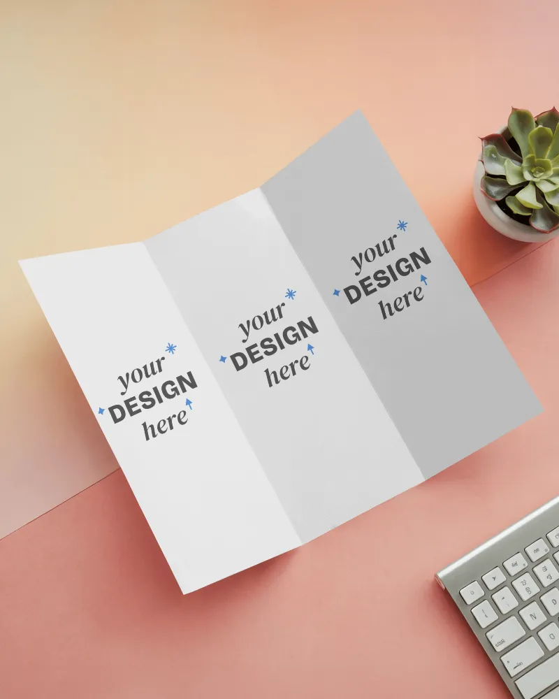 tri-fold brochure mockup