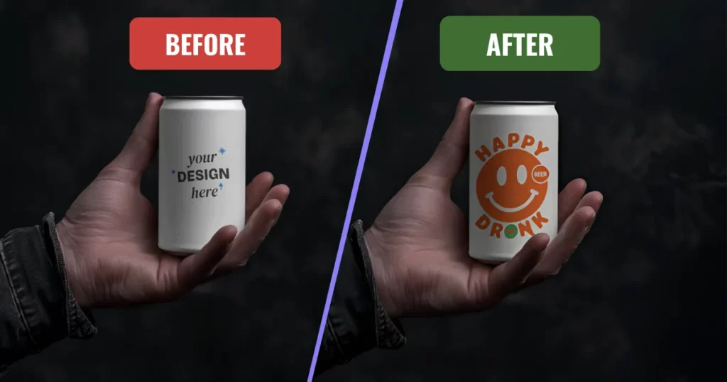 a can held in a hand
