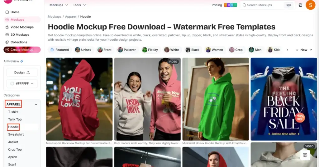 select a product to animate mockups